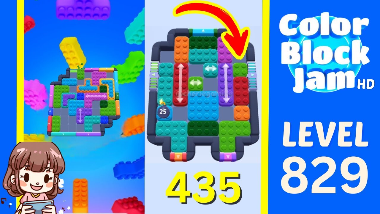 Color Block Jam Level 435 (829) Solution Walkthrough