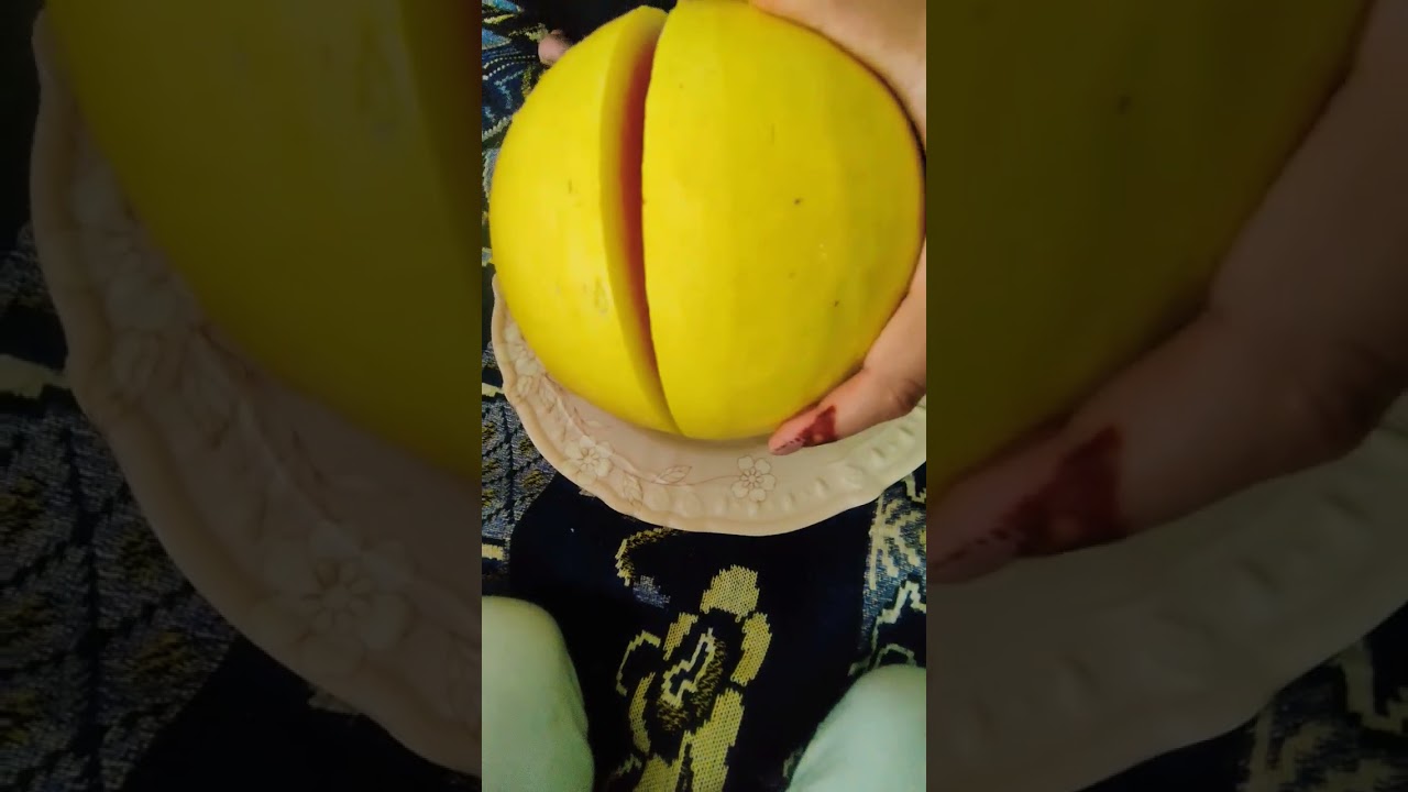 Yellow rind watermelon #watermelon #eidulfiter