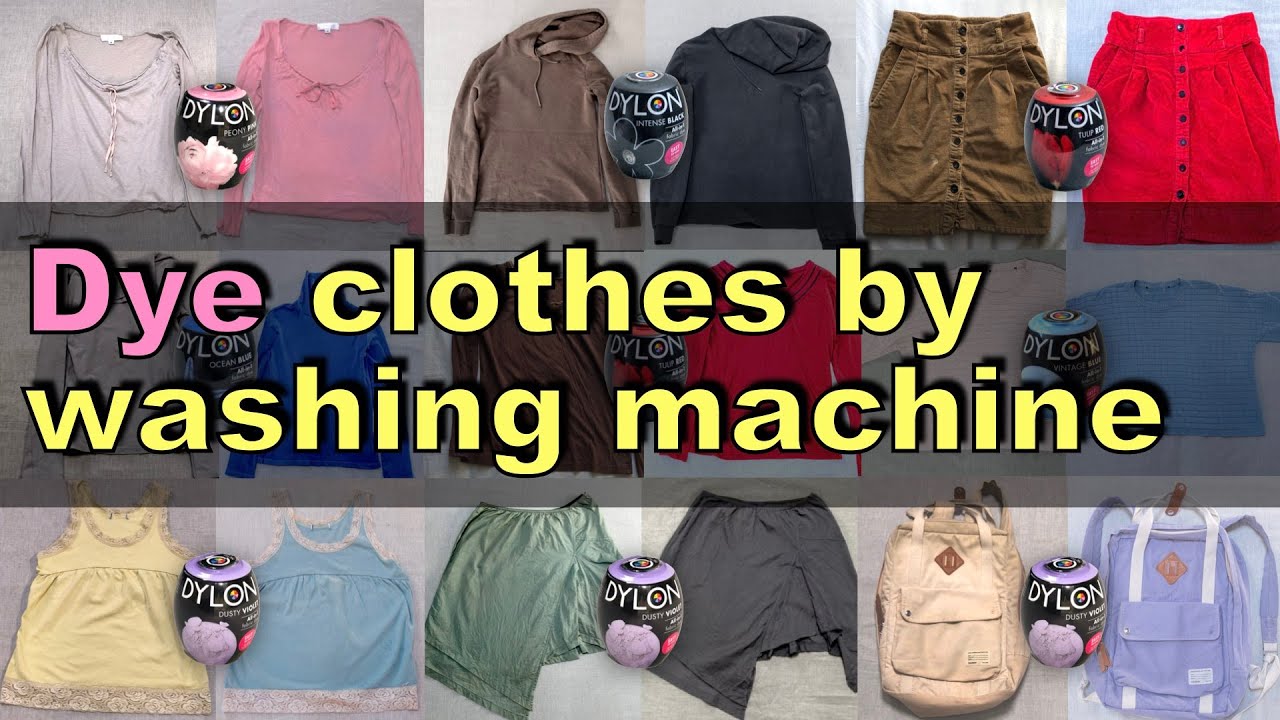 Dylon machine Dye Experiment / 6 colours over 20 clothes example