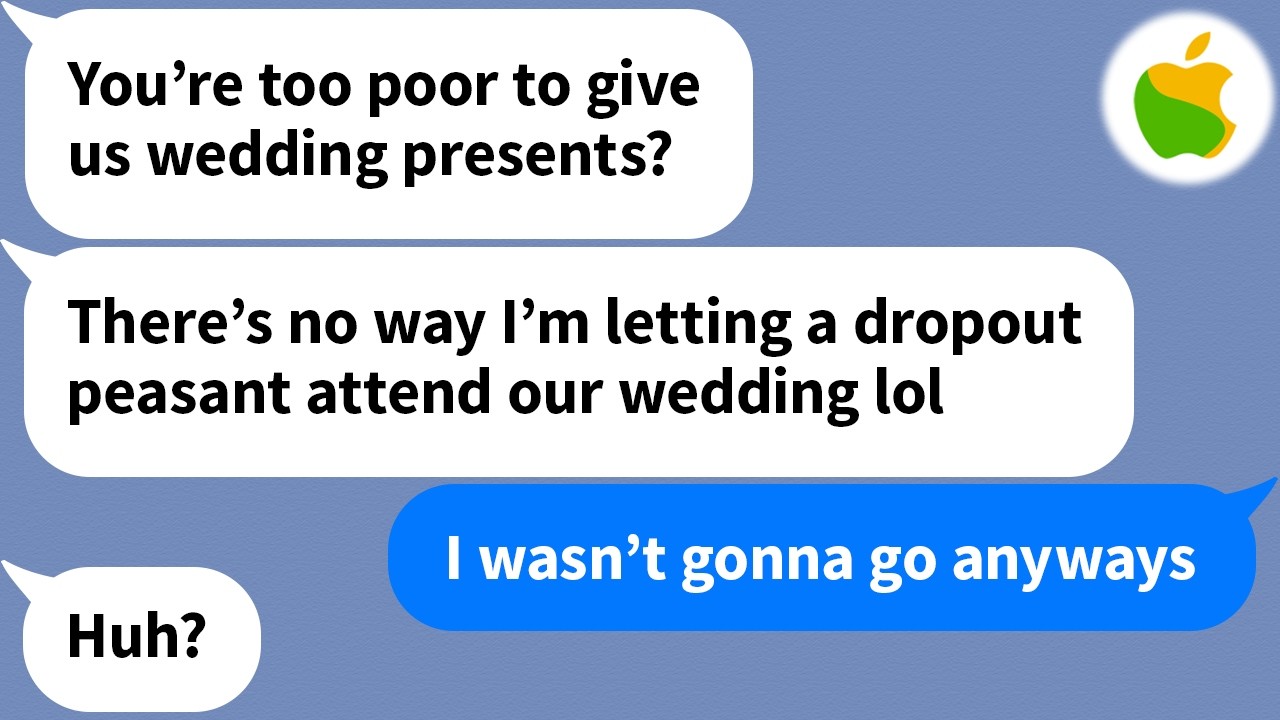 【Apple】 My brother's fianc&eacute; looks down on me and tells me not to come to their wedding