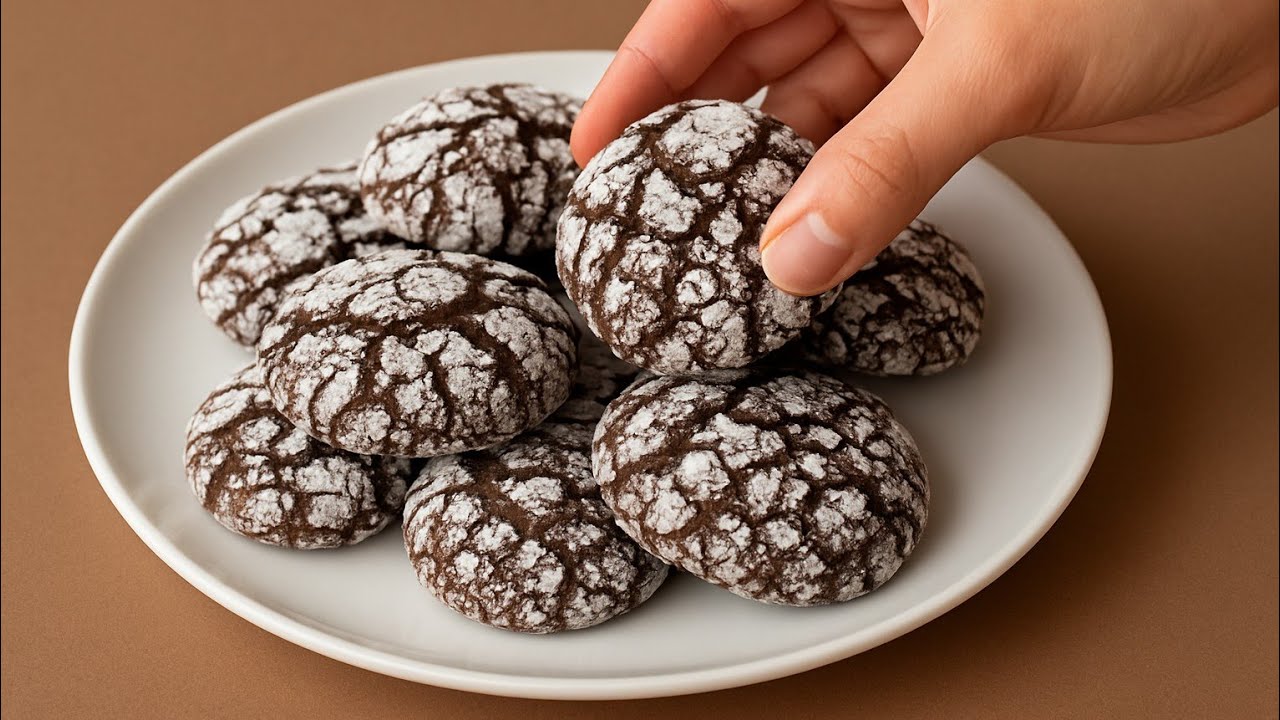 Chocolate Cookies Recipe 🍪🎄Soft & Chewy Rolled in Powdered Sugar!