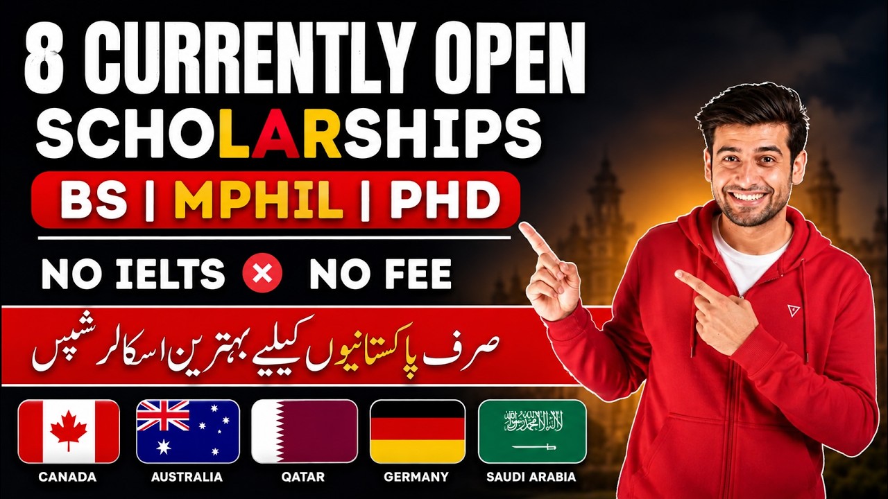 Top 8 Fully Funded Scholarships for Pakistani Students | Open September 2026 | Apply Now! 🇵🇰🌍