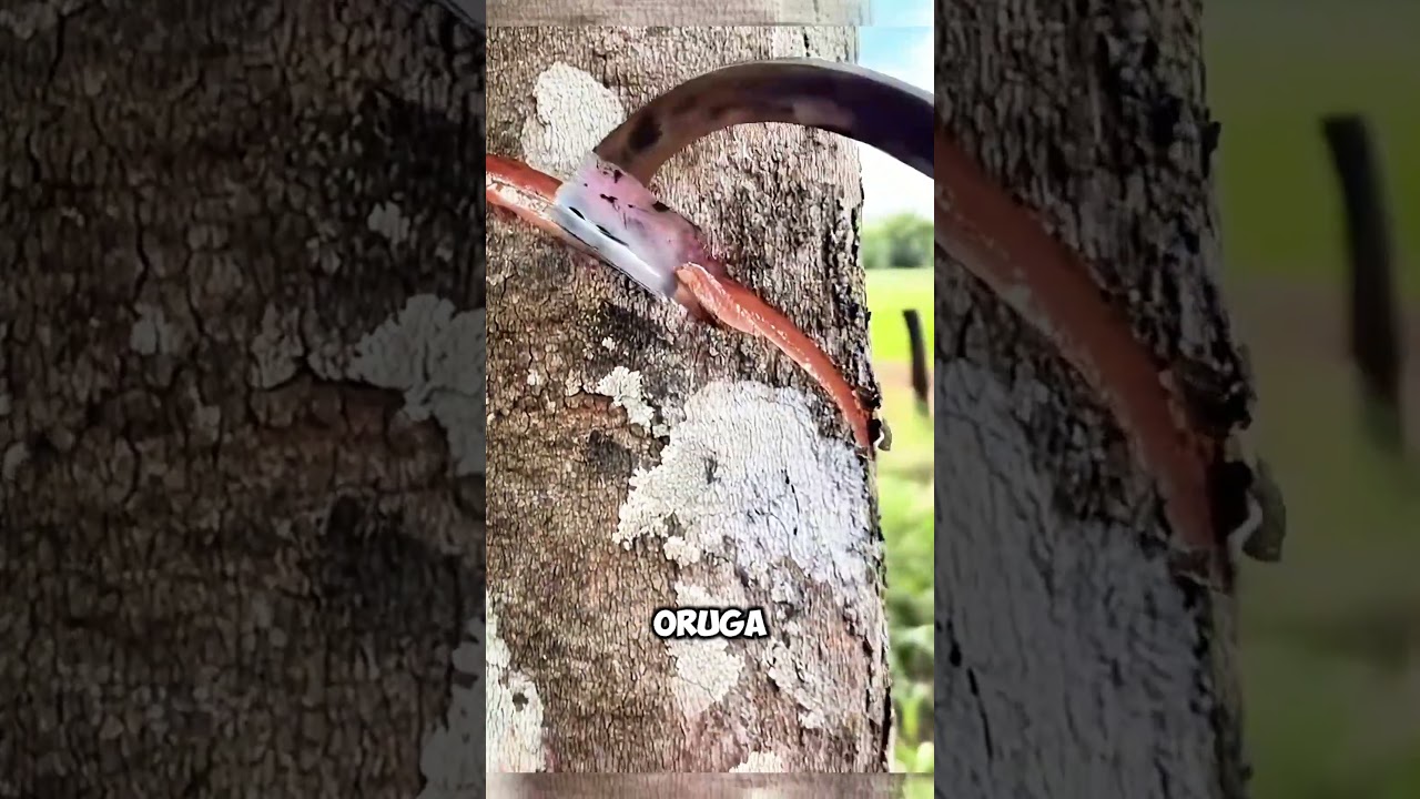 As&iacute; es como se extrae caucho directo del &aacute;rbol😱
