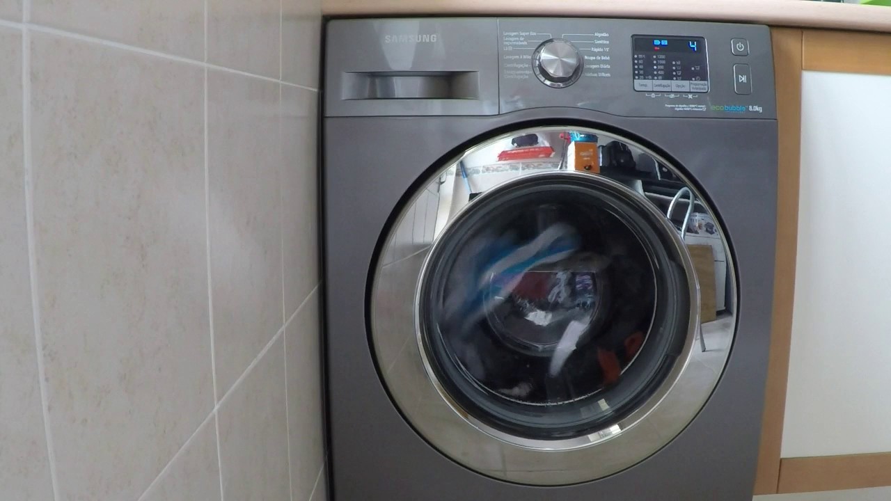 Máquina de Lavar Roupa SAMSUNG EcoBubble WF80F5E2W2X - Programa Lavagem Rápida
