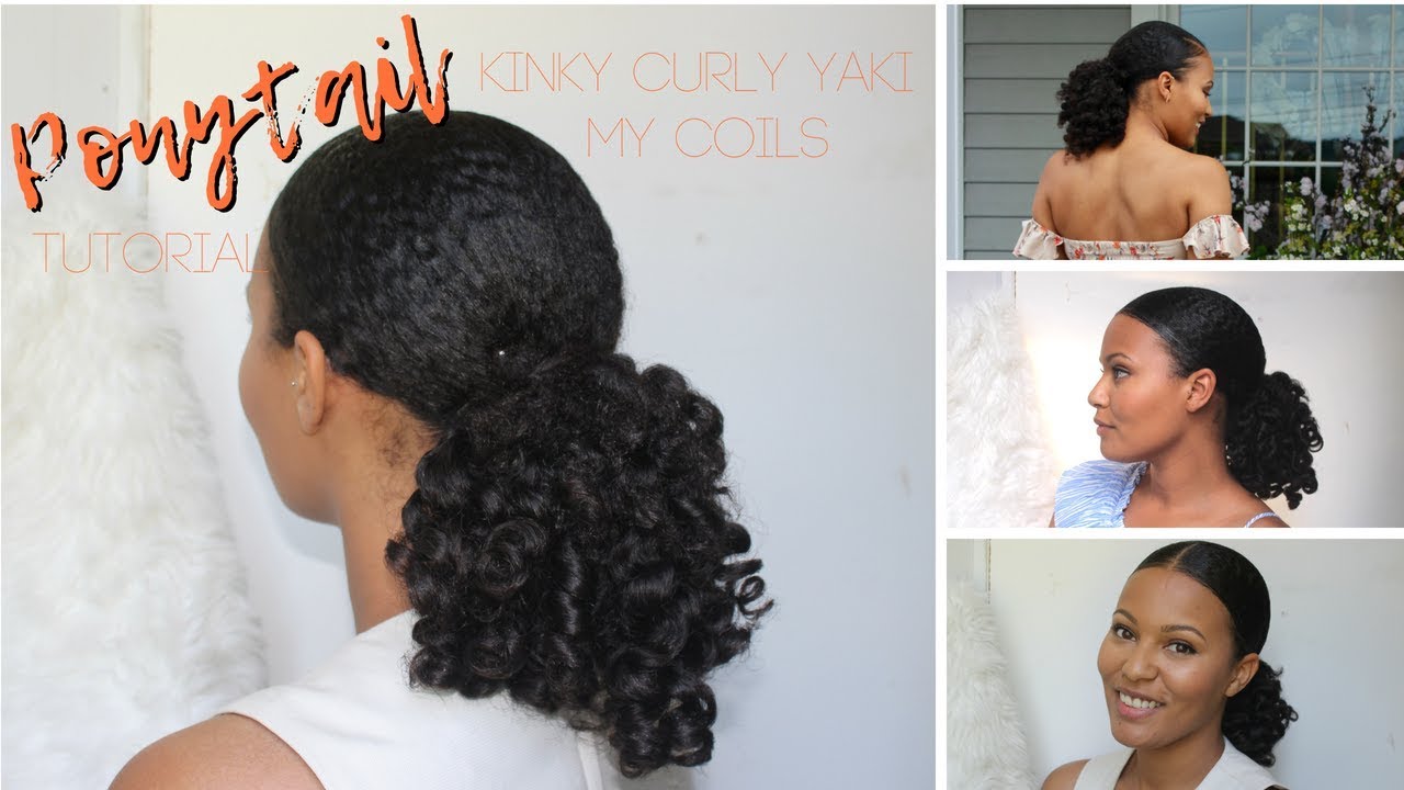 Sleek Ponytail Tutorial with Kinky Curly Yaki Clip Ins \\ SIMPLY STASIA