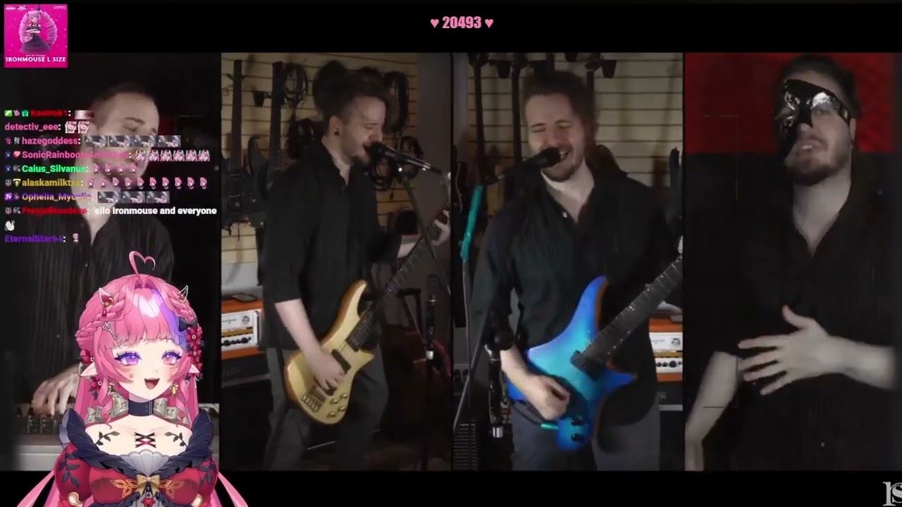 Ironmouse reacting to Metal Cover of 