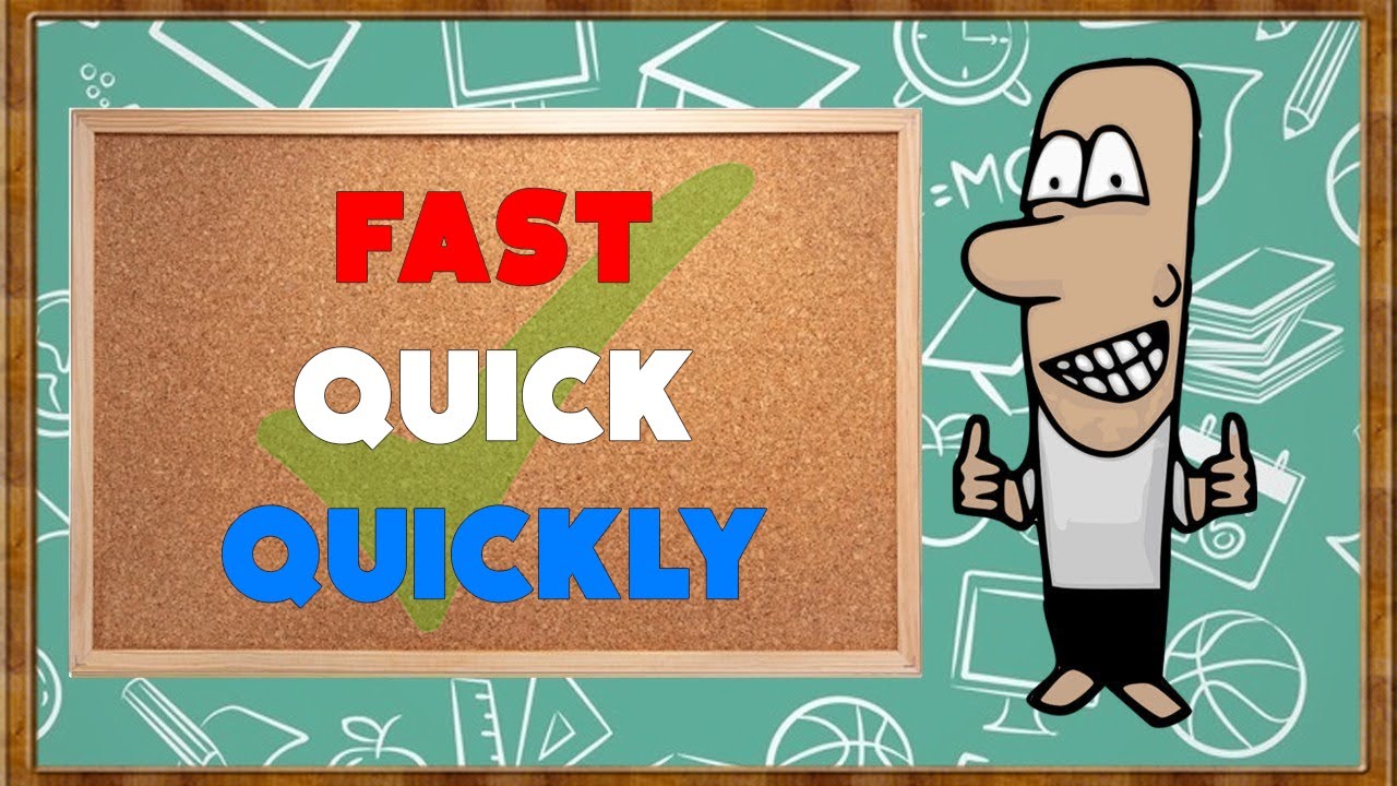 FAST, QUICK, QUICKLY. Usos y significados