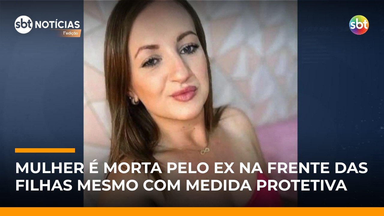 Homem é preso após matar ex-companheira na frente das filhas no RS | #SBTNotícias