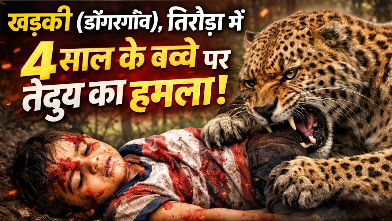 खड़की ( डोंगरगांव) में ४ वर्षीय बच्चे पर तेंदुए का हमला,जिले में हड़कंप,वन विभाग पर सवालों की बौछार!