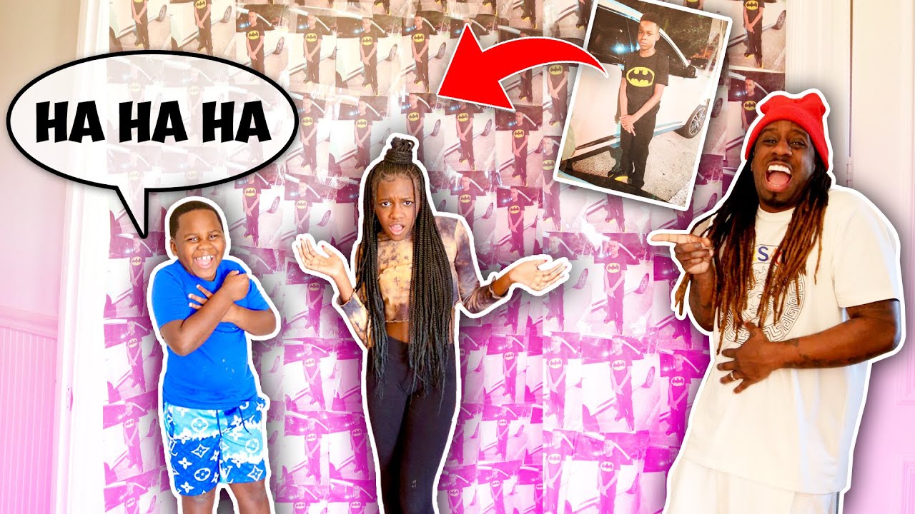 We Filled Up Yaya's Wall With Pictures Of Ahzee!!!! (BAD IDEA)