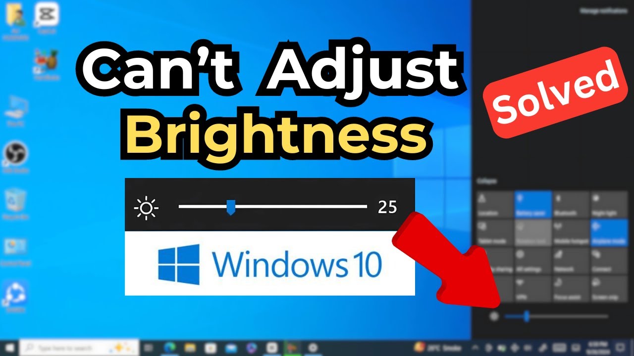 FIX: Can't Adjust Screen Brightness in windows 10 | how to change brightness of display screen