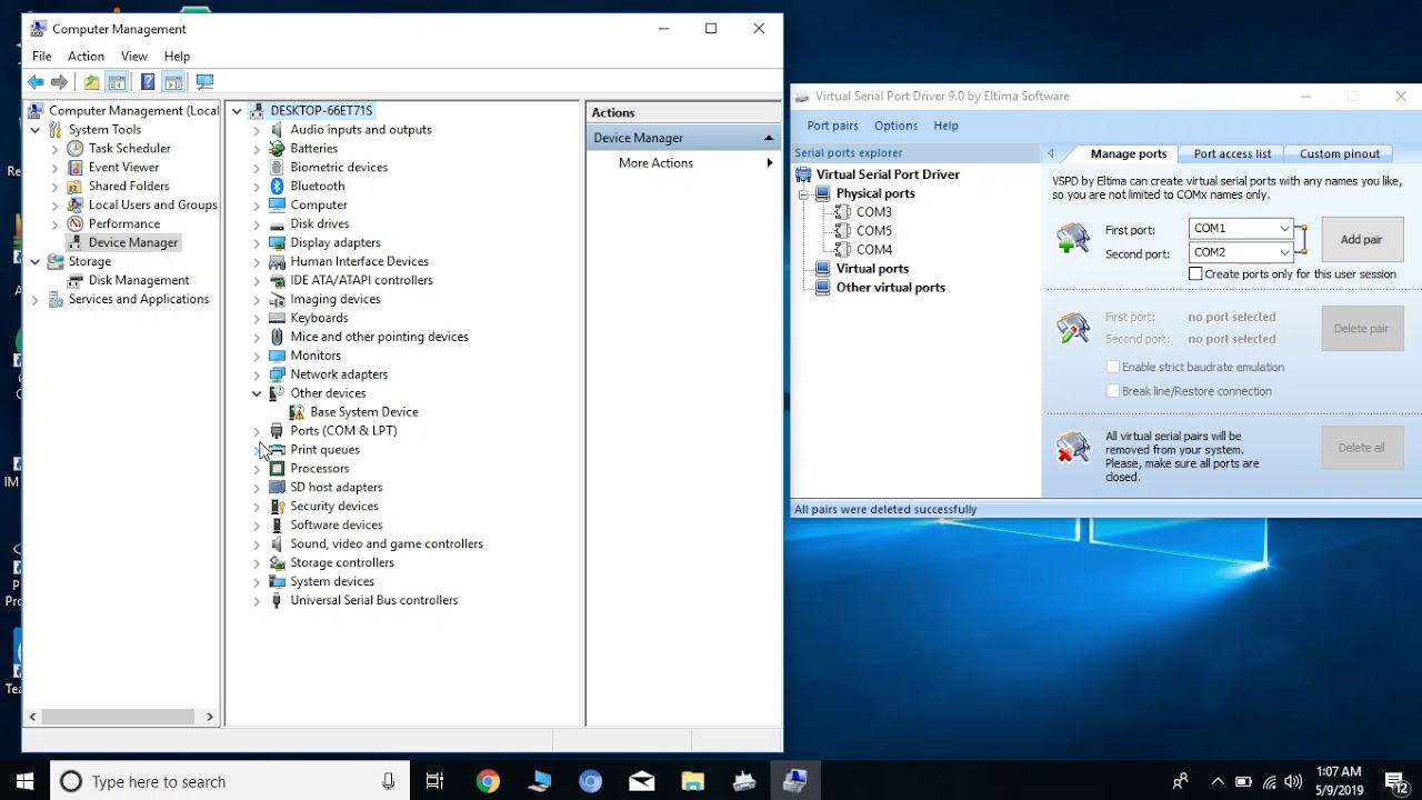 How to create Virtual serial/COM port