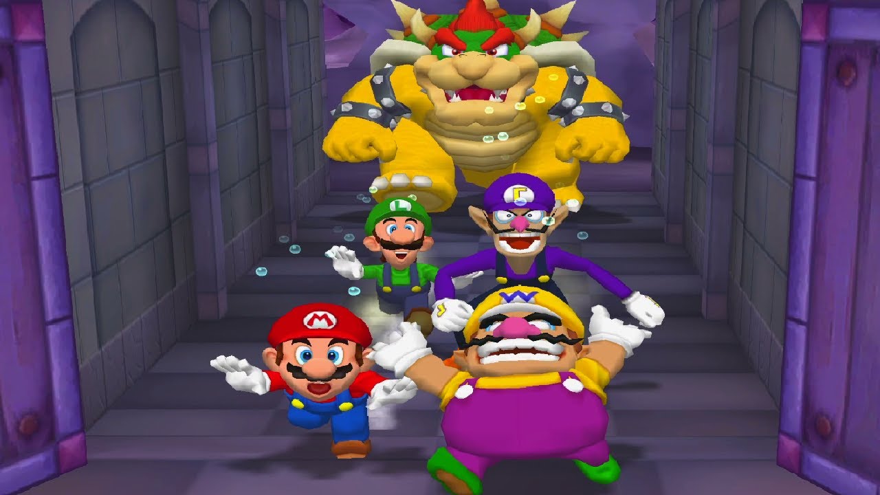 Mario Party 5 Minigames - Mario vs Wario vs Luigi vs Waluigi