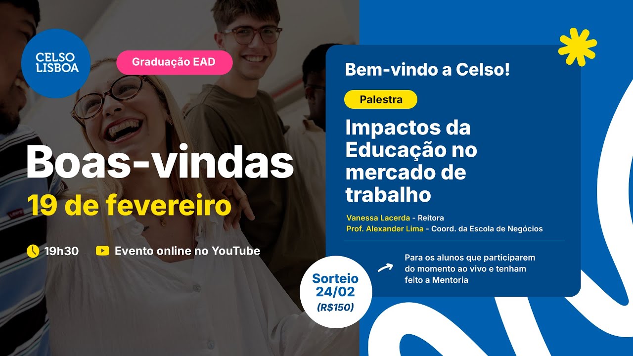 Boas-vindas EAD 2026.1 - Bem-vindo &agrave; Celso Lisboa