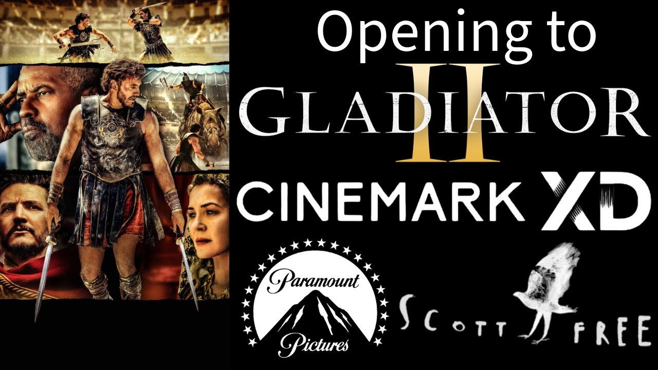 Opening to Gladiator II 2024 Cinemark XD Theater