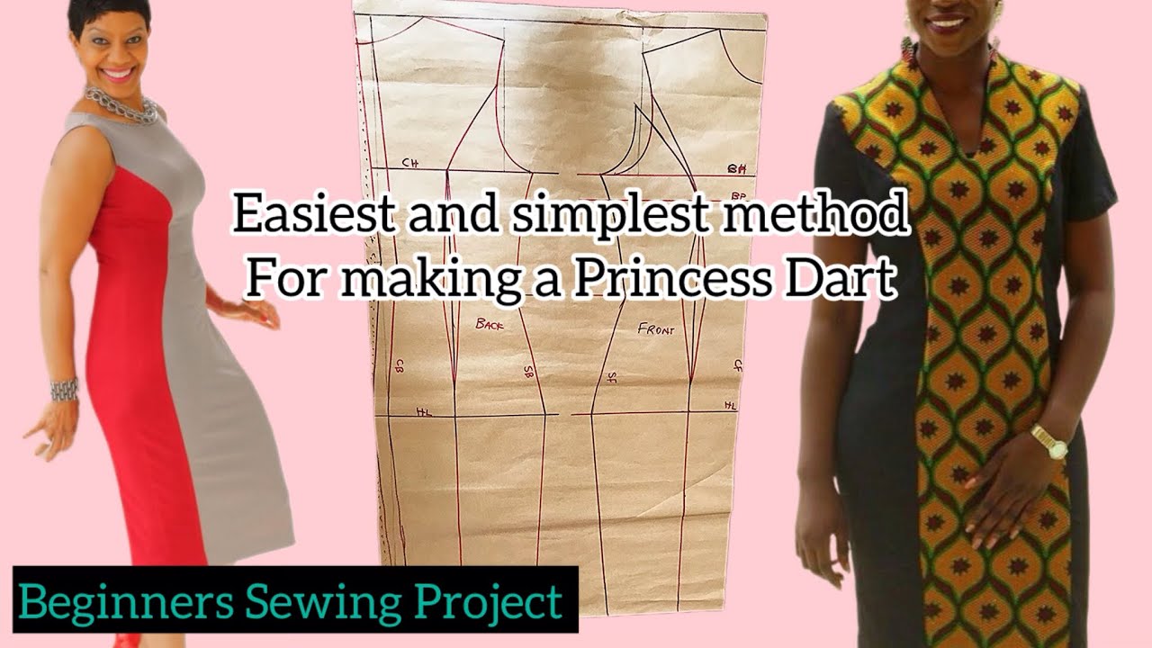 How to make a princess gown / princess dart seam line Beginners friendly tutorial