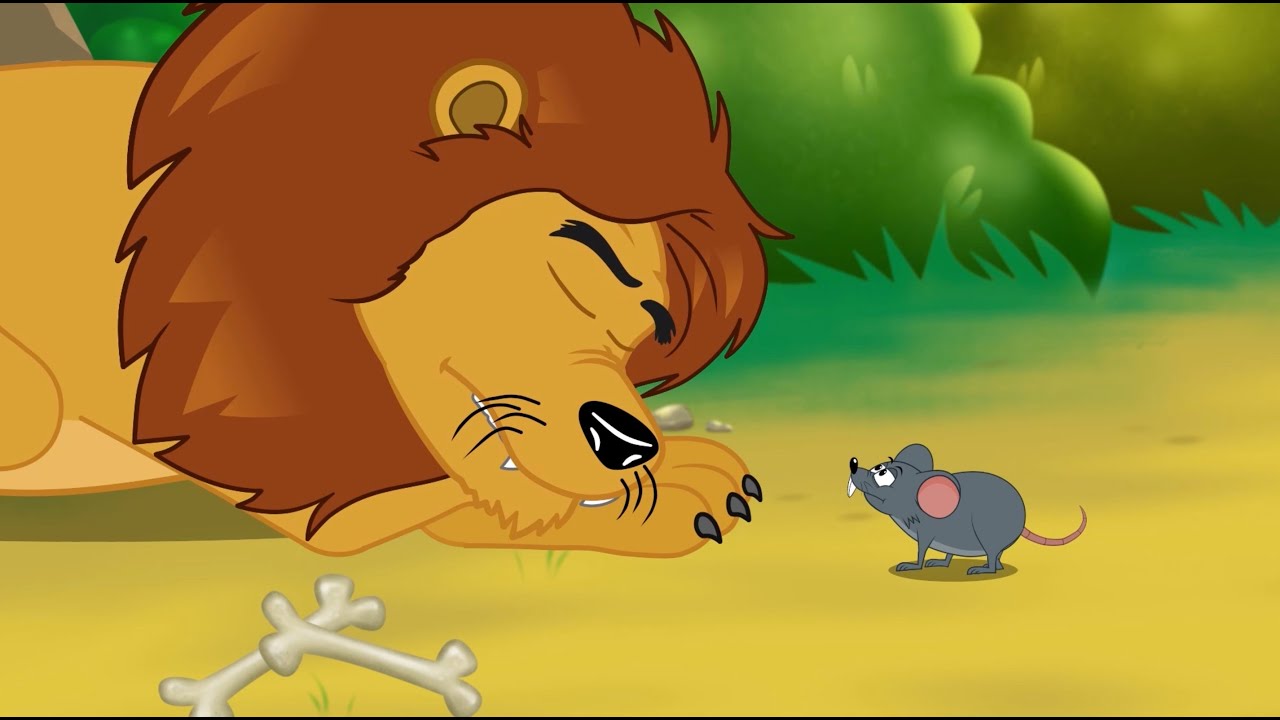 O Leão e o Rato + A Lebre e A Tartaruga |  Fabulas de Esopo | Desenho animado com Os Amiguinhos