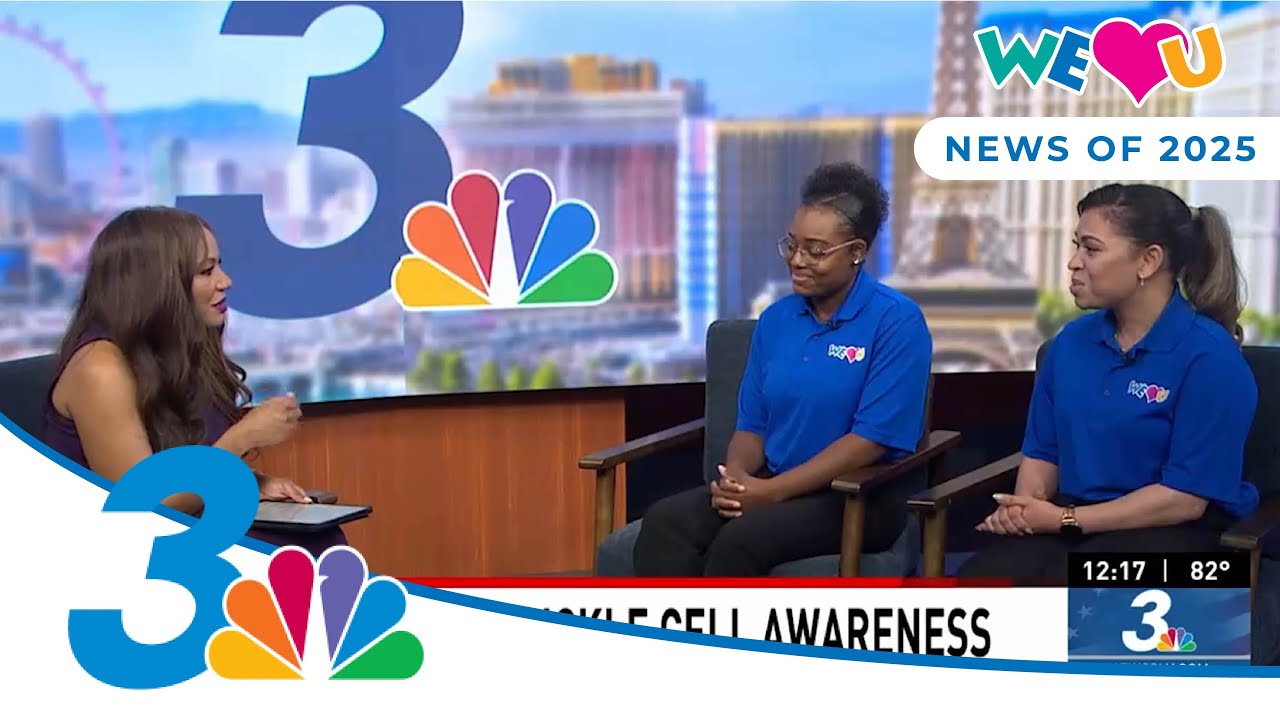 Телеканал NBC 3 в Лас-Вегасе анонсирует акцию по сдаче крови WeLoveU с интервью в студии.