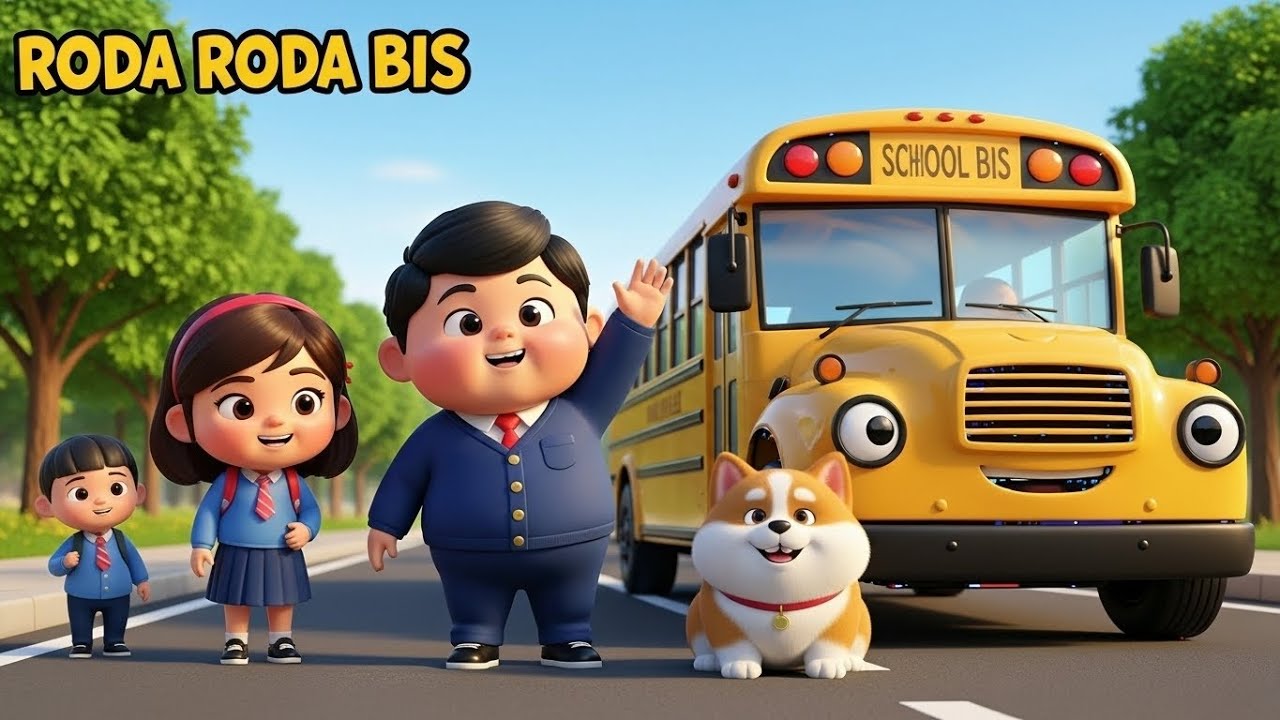 🎶 Roda-Roda Bis Berputar 🚍 Lagu Anak Lucu | Naik Bis