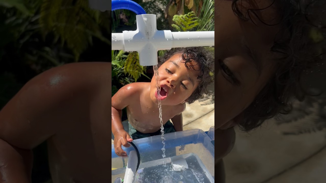 Built my son Water Sensory Station w/ just PVC !
