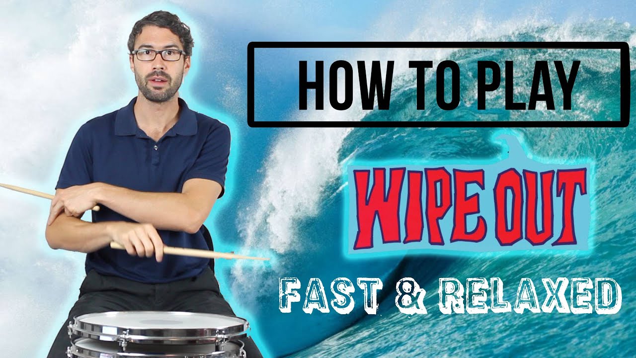 How to play Wipeout on the Drums - With the Moeller Technique