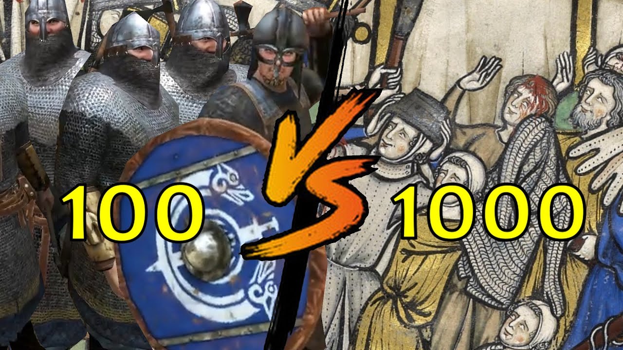 100 VIKING RAID A CASTLE vs 1000 PEASANTS