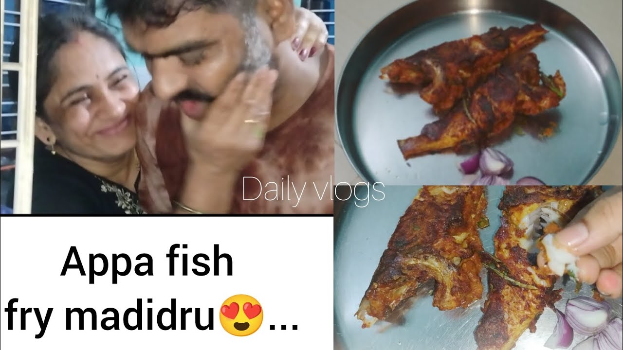 Daily Vlogs😍... ||Kannada vlogs||fish fry recipe..
