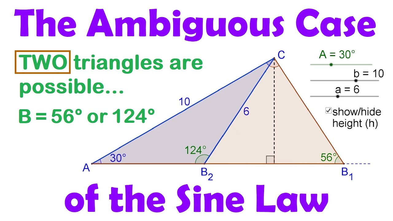 Ambiguous Case of the Sine Law • [2.3c] Pre-Calculus 11