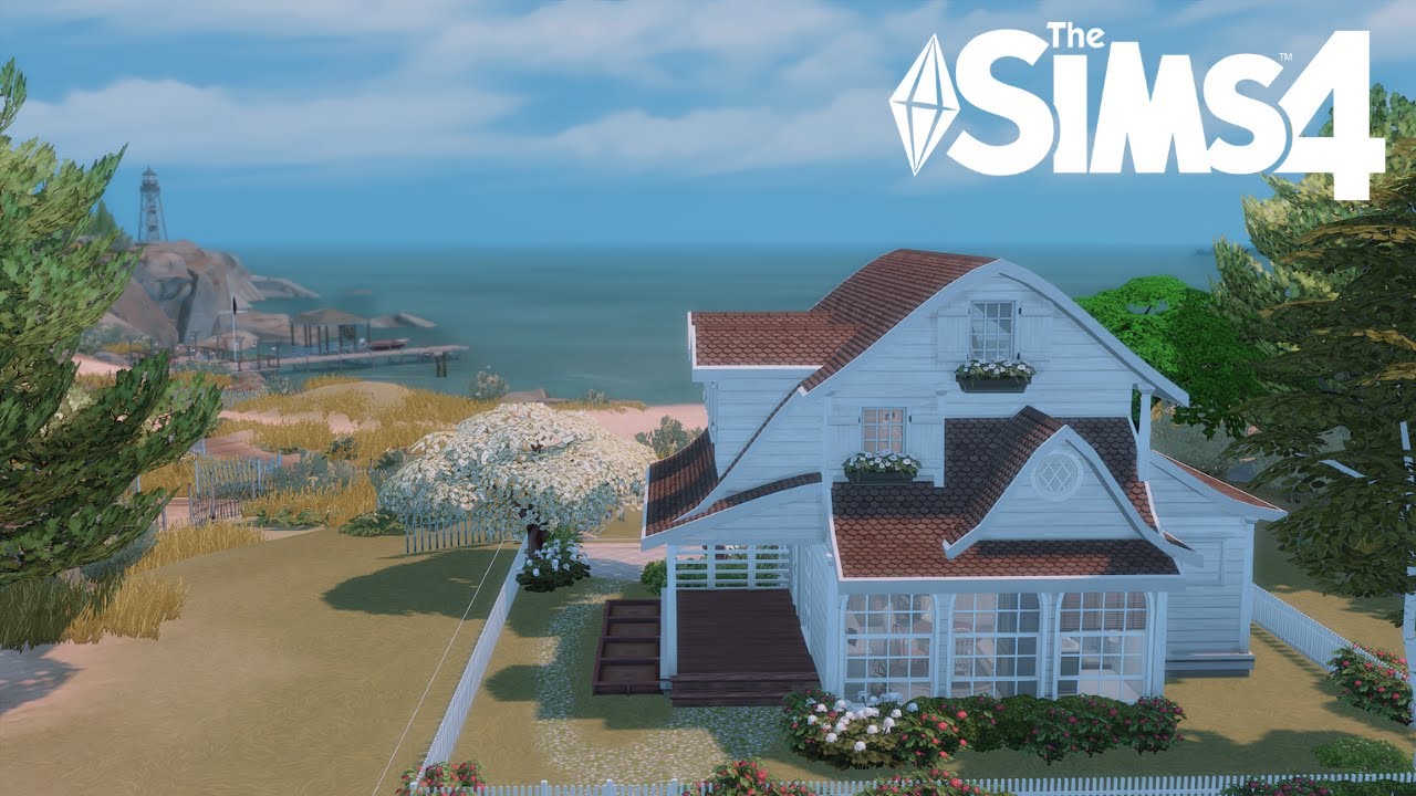 The Sims 4 | Cozy Seaside Beach House 🌊 Ambient Music