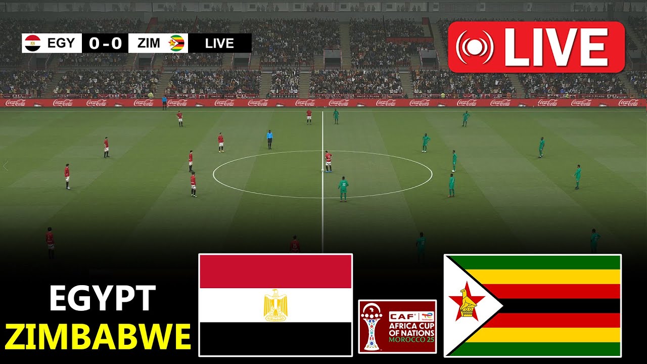 Egypt vs Zimbabwe | Africa Cup Of Nations 2025 | Full Match Streaming | PES 21 Simulation