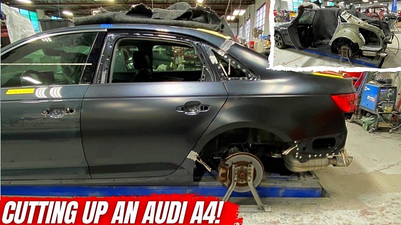 Разбираем Audi A4, чтобы приварить новую боковую панель! #автокузовнойремонт #аварийныйремонт #ку...