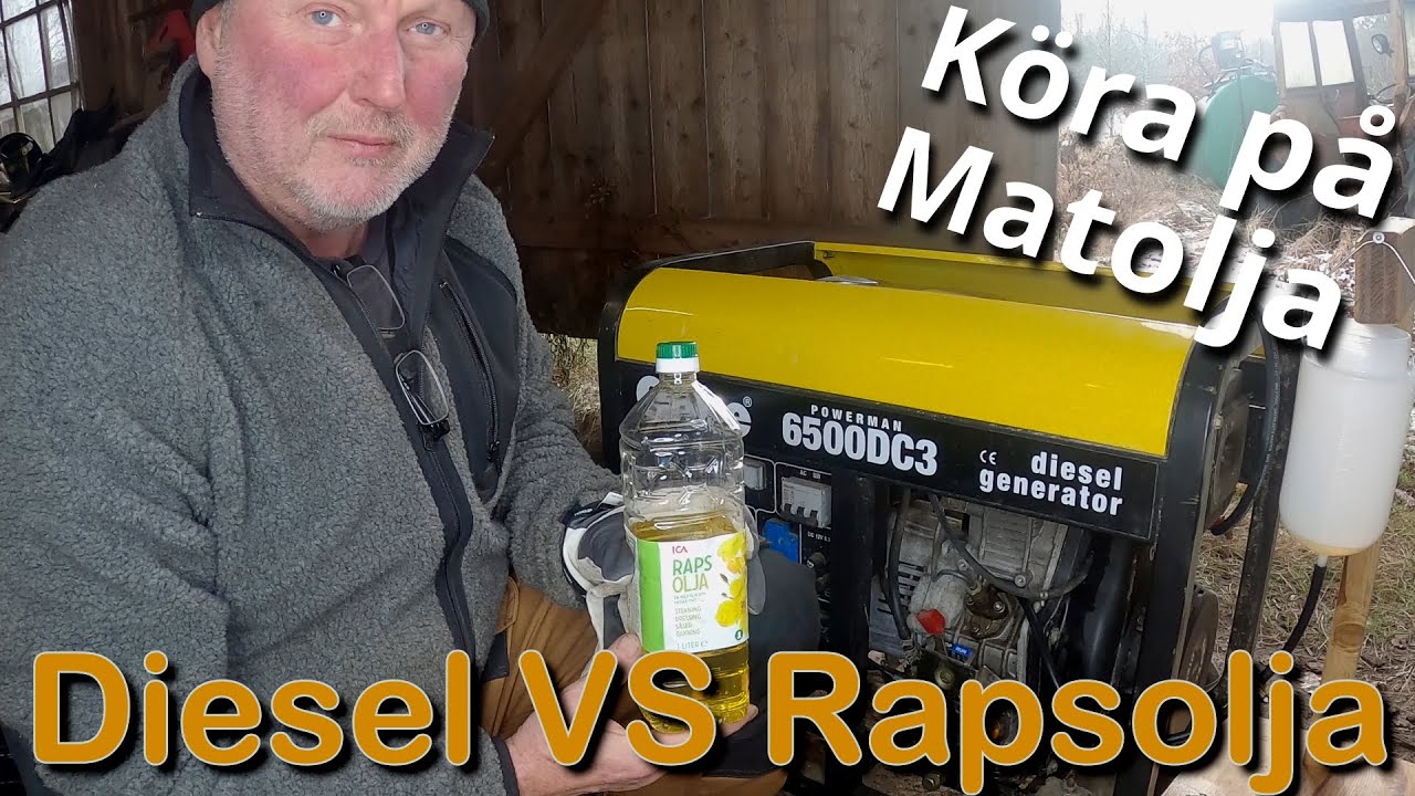 Diesel vs Rapsolja i min Dieselgenerator (Köra Dieselmotor på Matolja)