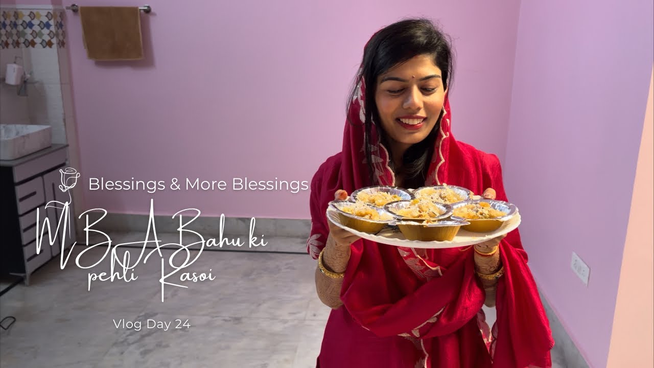MBA Bahu ki Pehli Rasoi 👩‍🍳✨ | Ghar Par Kirtan | Bhaiya-Bhabhi Anniversary 🎉💍 | Vlog Day 24