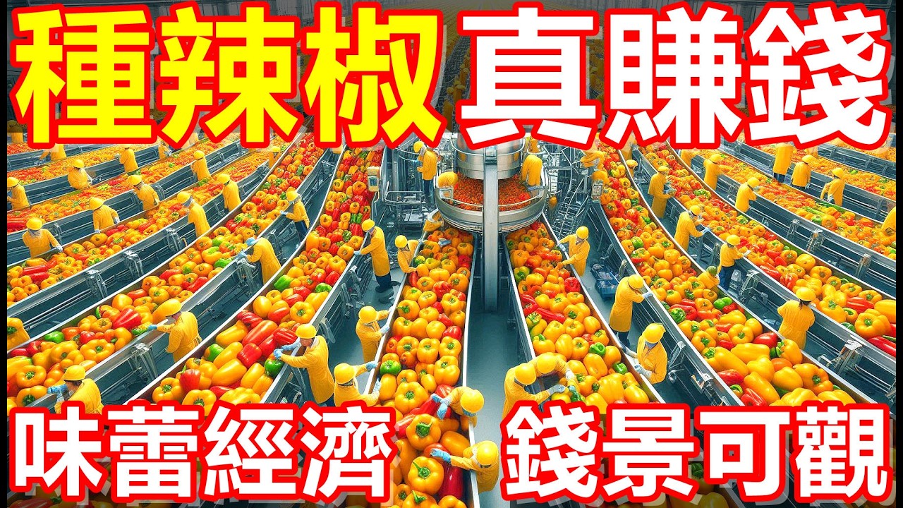 辣椒種植的全過程！令人大開眼界！揭秘種辣椒賺錢的秘密！最先進的辣椒生產線！