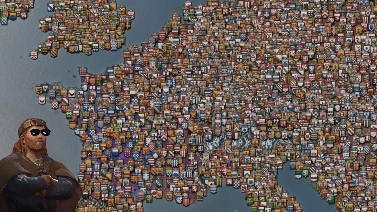 Crusader Kings 3 Time lapse: Every Barony is a County And 100 Dev