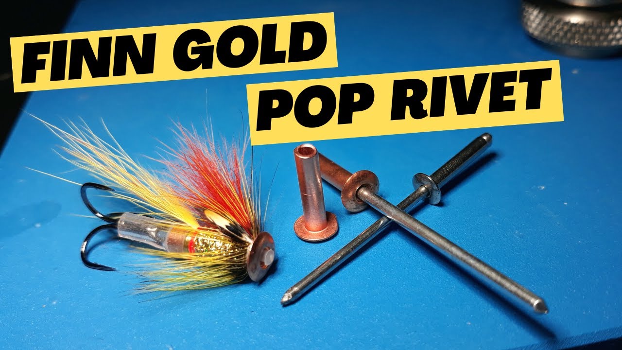 Pop Rivet Salmon Fly: The Long Tailed Finn Gold Mini Tube