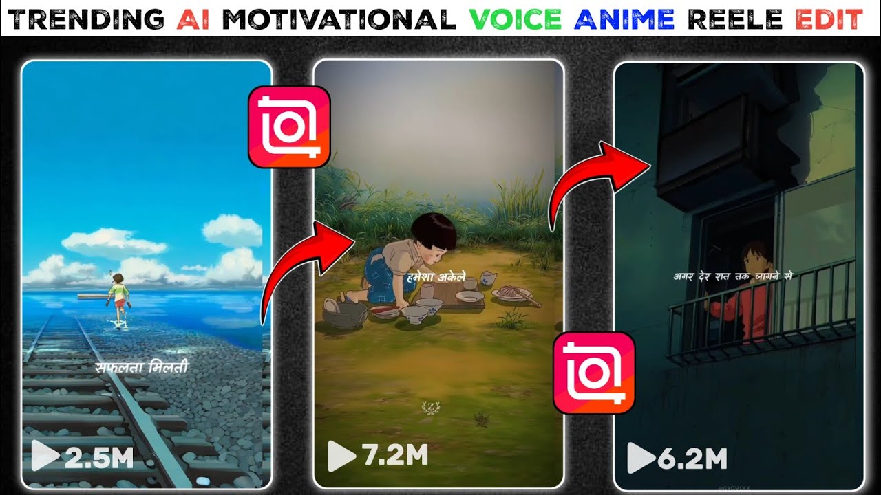 Instagram Trending Motivational Ai Voice Reels Editing | Trending Anime Ai Voice Video Editing