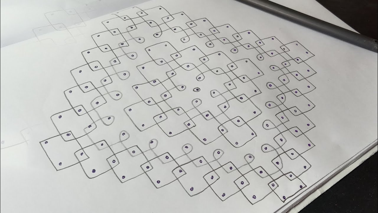 16*2*2  simple and easy nelikolam @velicham6 #rangoli #nelivukolam #nelikolam #maavukolam #muggulu