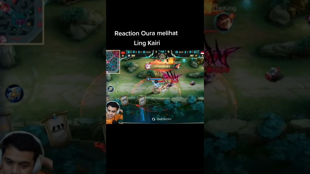Reaction Oura melihat Ling Kairi #shorts #reactionvideo #mlbb #mobilelegends #oura #m4championship