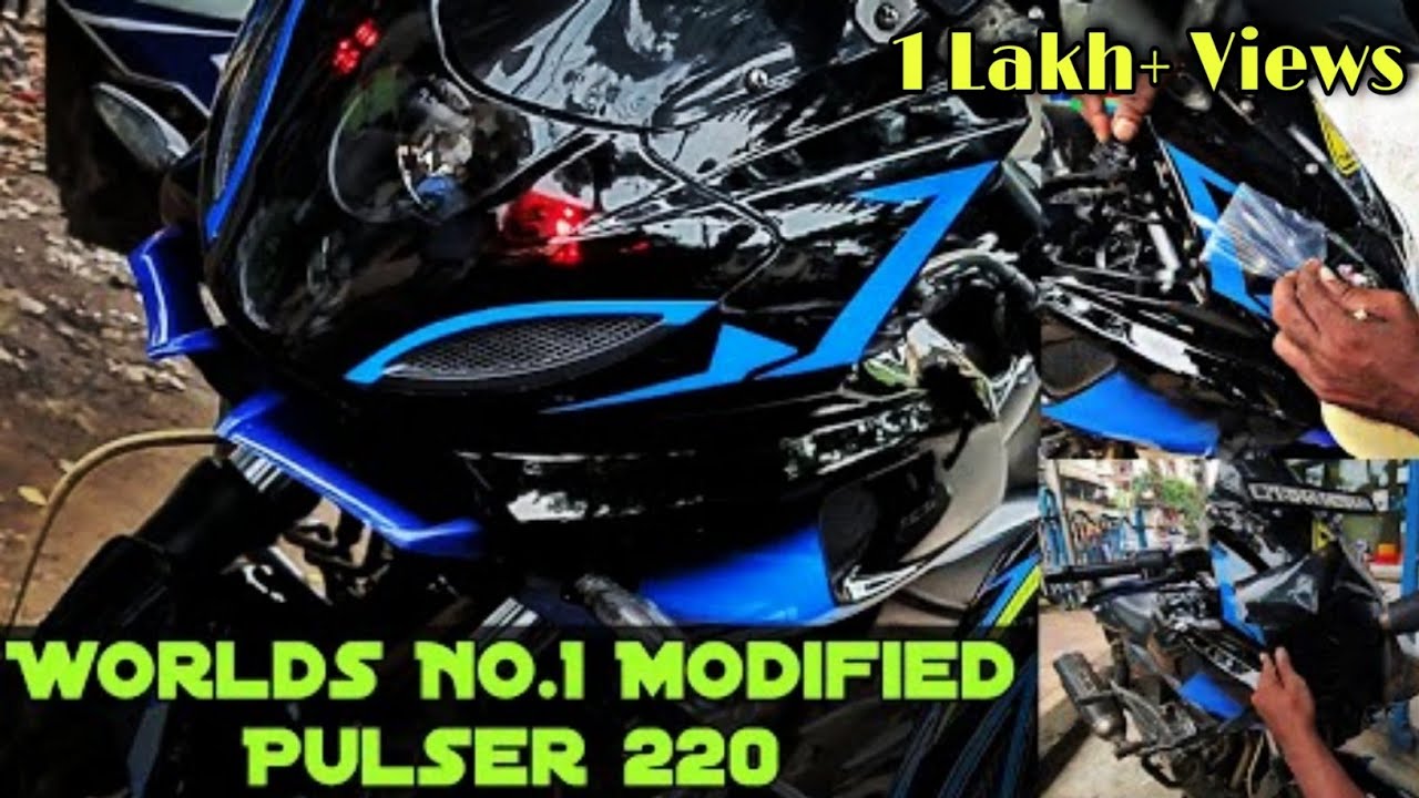 Best Ever Modified pulser 220 || Head light Wrap & Front Sticker 👿(200k+views)
