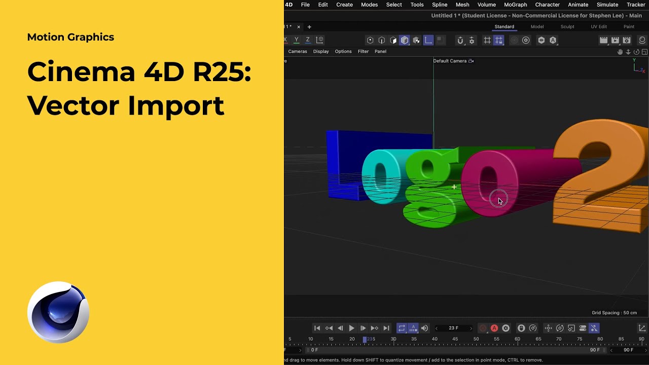 Cinema 4D R25:  Vector Import