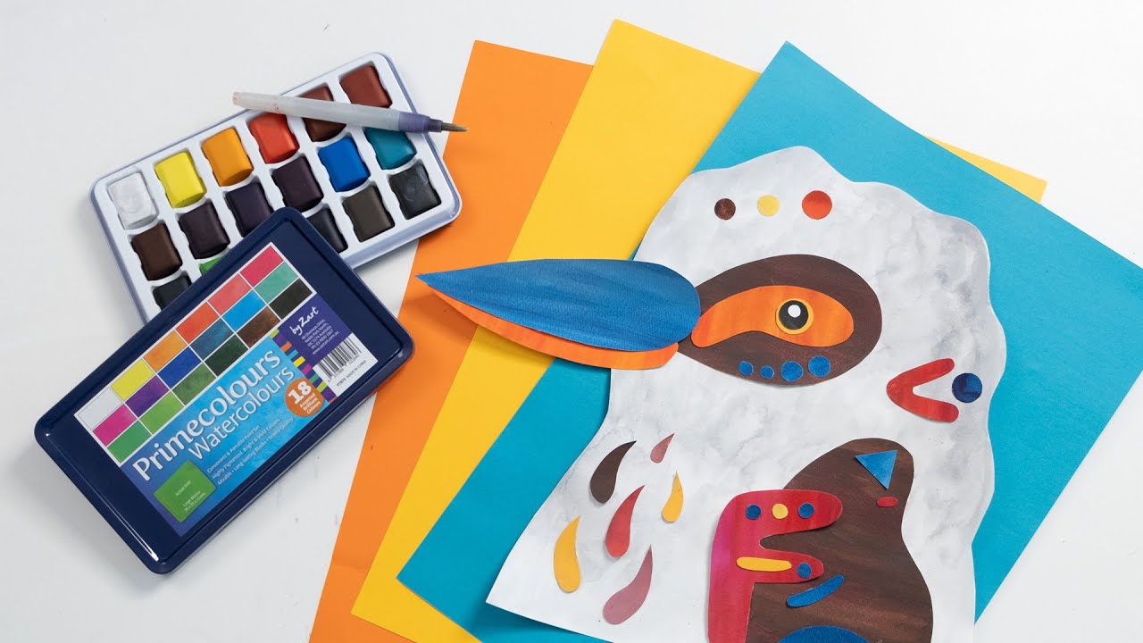 Pete Cromer inspired Watercolour Collage | Artist Inspired Activity | Zart Art