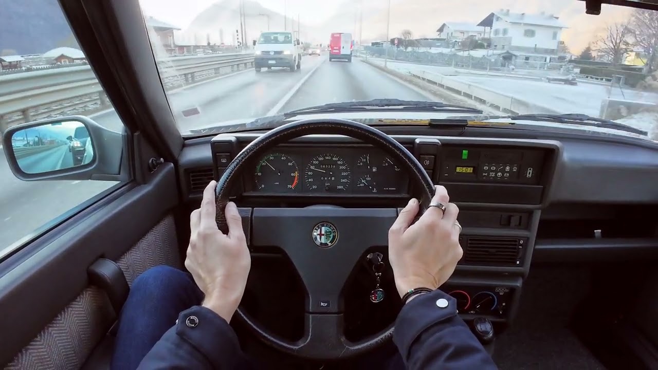 POV - 1991 Alfa Romeo 75 2.0 Twin Spark - ASMR Driving in Sondrio