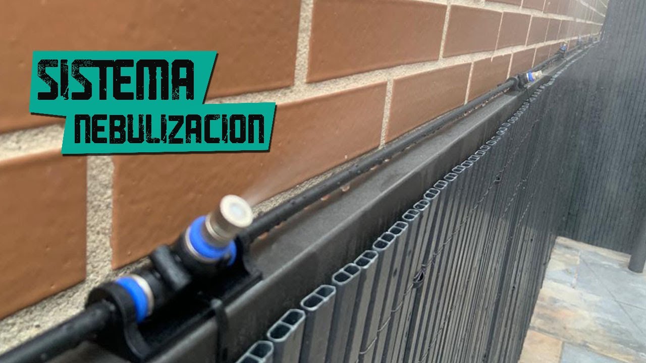 Instalación nebulizador terraza y vasos contenedor filtros
