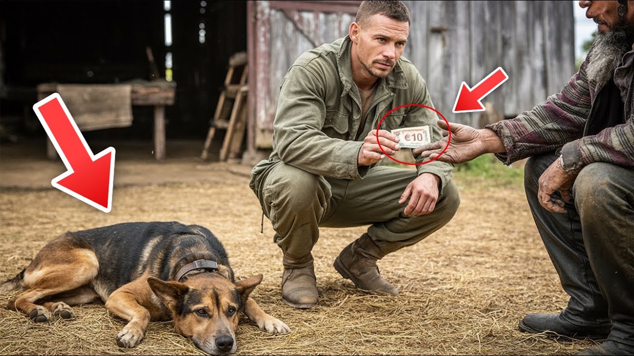 PTBS-Soldat zahlt 10€ für verletzten Schäferhund–doch was der Hund dann tat,veränderte sein Leben