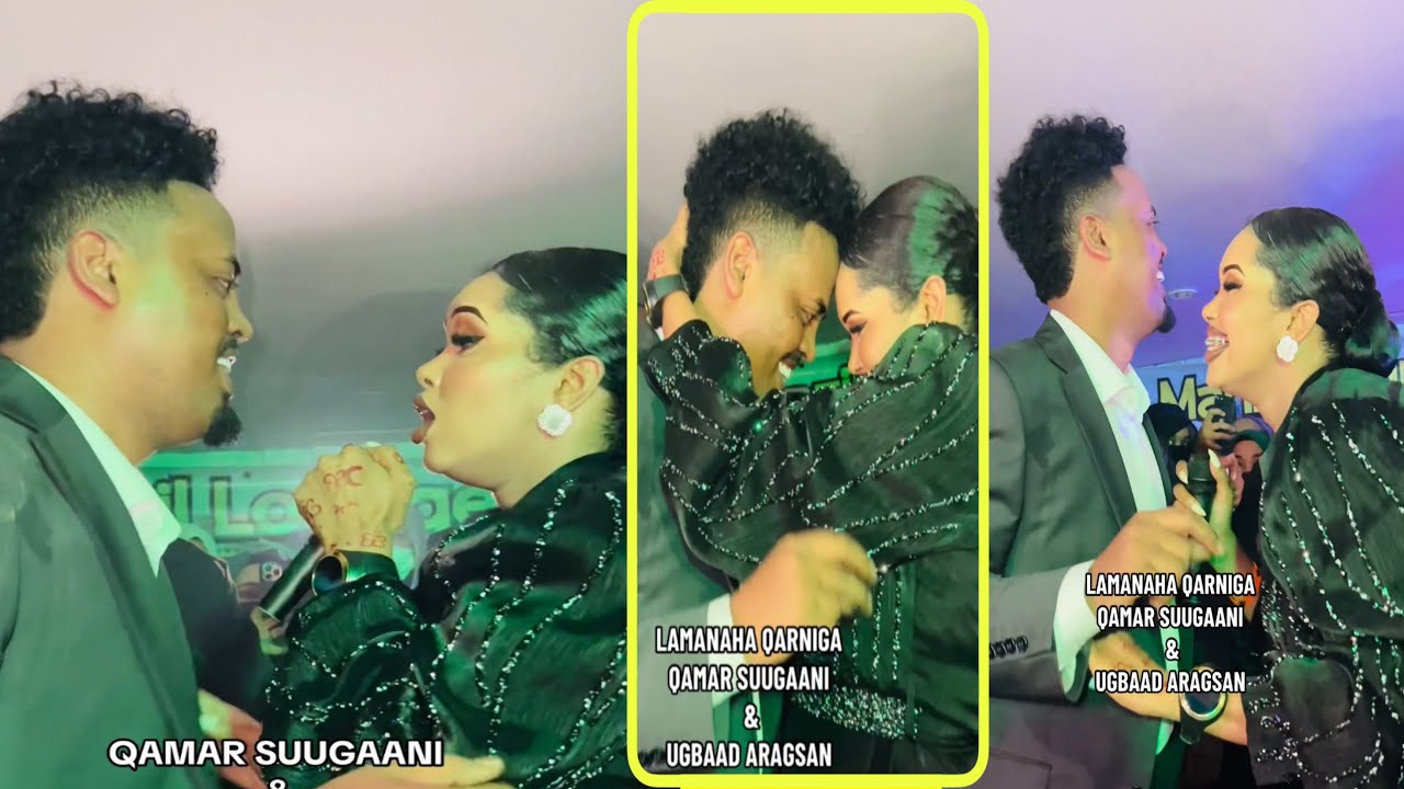 QAMAR SUUGAANI & UGBAAD ARAGSAN OO SI LIVE AH ISKU DHUUQAY & AROOSKOODA OO…