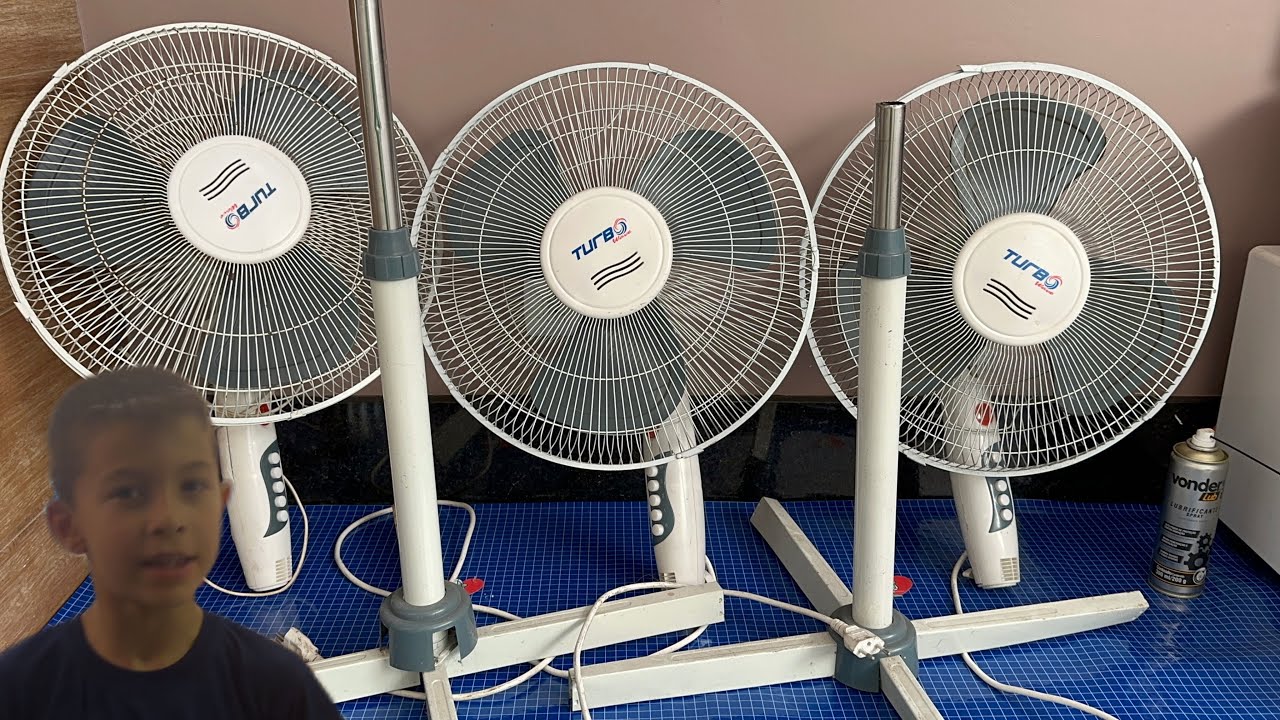 Conserto, limpeza e reforma de 3 VENTILADORES DE COLUNA TURBO WAVE