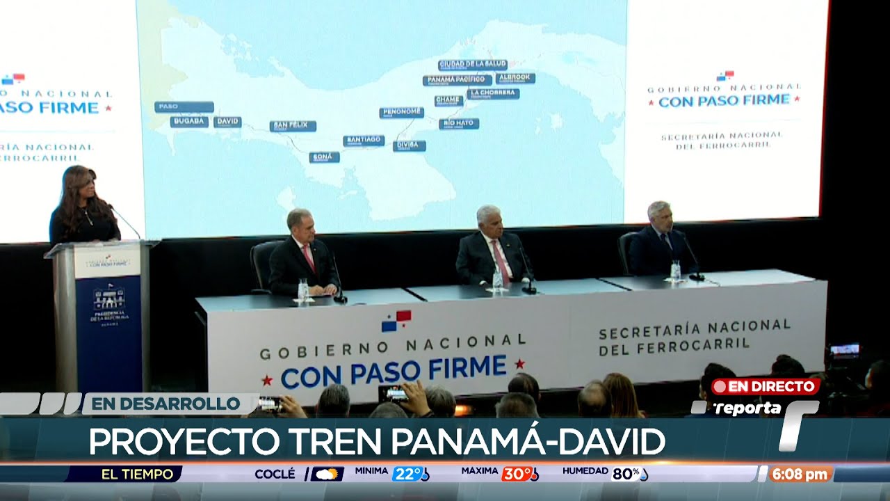Gobierno panameño presenta trazado con las estaciones del Tren Panamá-David-Frontera