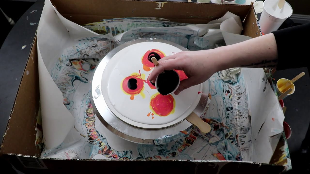 (526) Awesome Wrecked Bloom Acrylic Pour Painting!! Fluid Art Technique
