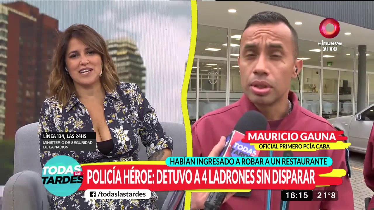 Policía héroe: Detuvo a 4 ladrones sin disparar